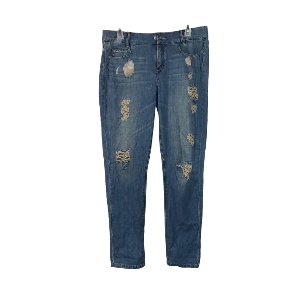 BCBGeneration Ladies Straight Leg Distressed Jeans